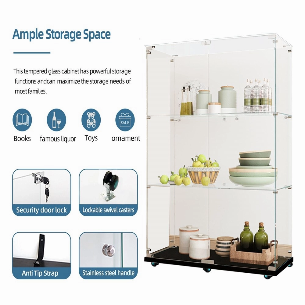 Tempered Glass Display Cabinet,Storage Cabinet,File Cabinet,with LED