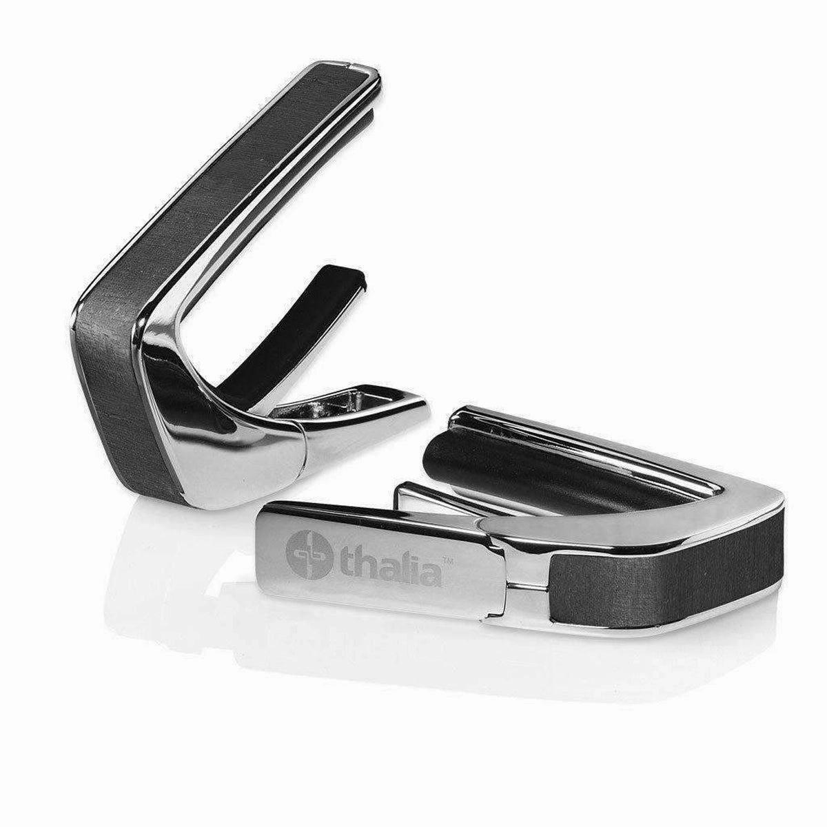 Thalia Chrome Finish Capo With Ebony Inked Inlay