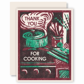 Thank You For Cooking Letterpress Card