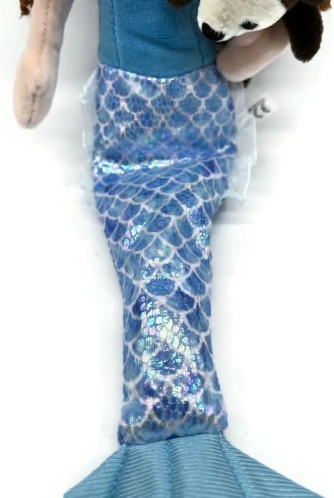 The Petting Zoo Mermaid Doll with Sea Otter Stuffed Animal- Great Gifts for Girls, Mermaid Plush Doll with Sea Otter Plush Toy, 17 inch (Red Hair)