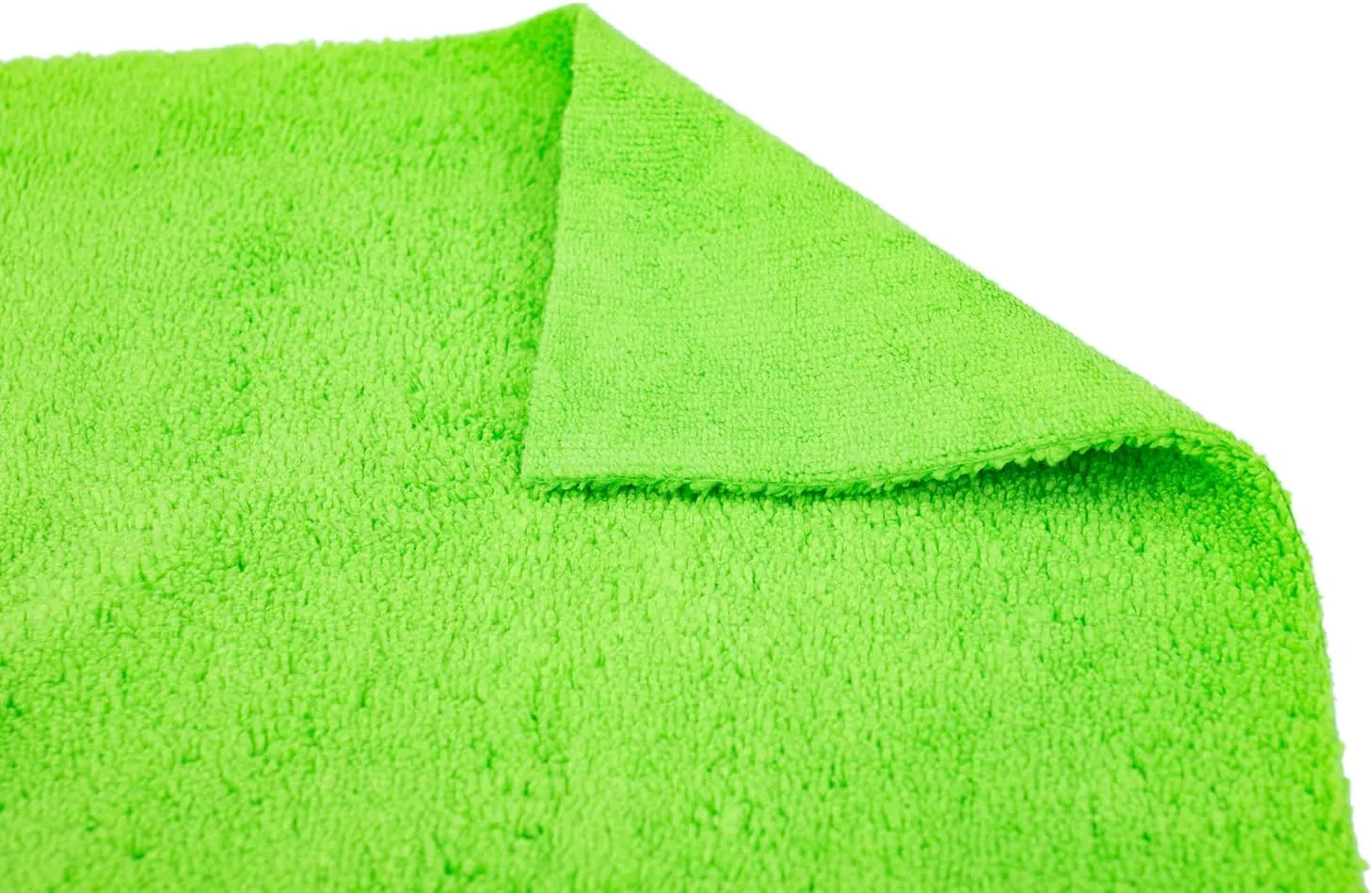 The Rag Company - Creature Edgeless Auto Detailing Towels (10-Pack) Professional 70/30 Blend, Dual-Pile Plush Microfiber, Buffing & Polishing, 420gsm, 16in x 16in, Lime Green