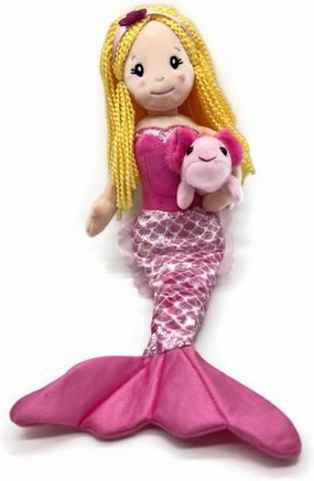 The Petting Zoo, Mermaid Doll with Axolotl Stuffed Animal, Gift for Girls, Mermaid Plush Doll with Axolotl Plush Toy, 17 inch (Blonde), 3143x2A