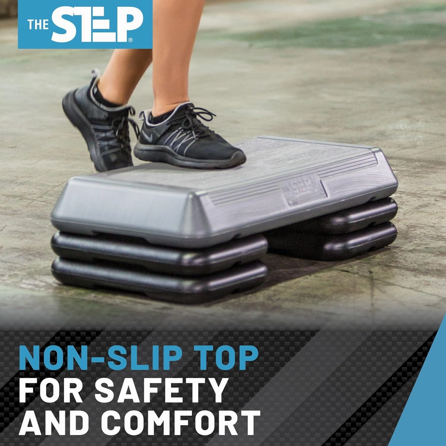 The Step Circuit Size Aerobic Platform, Circuit Size Steppers for Exercise with Risers for Adjustable Home Workout, Stair Stepper for Exercise and Home Gym