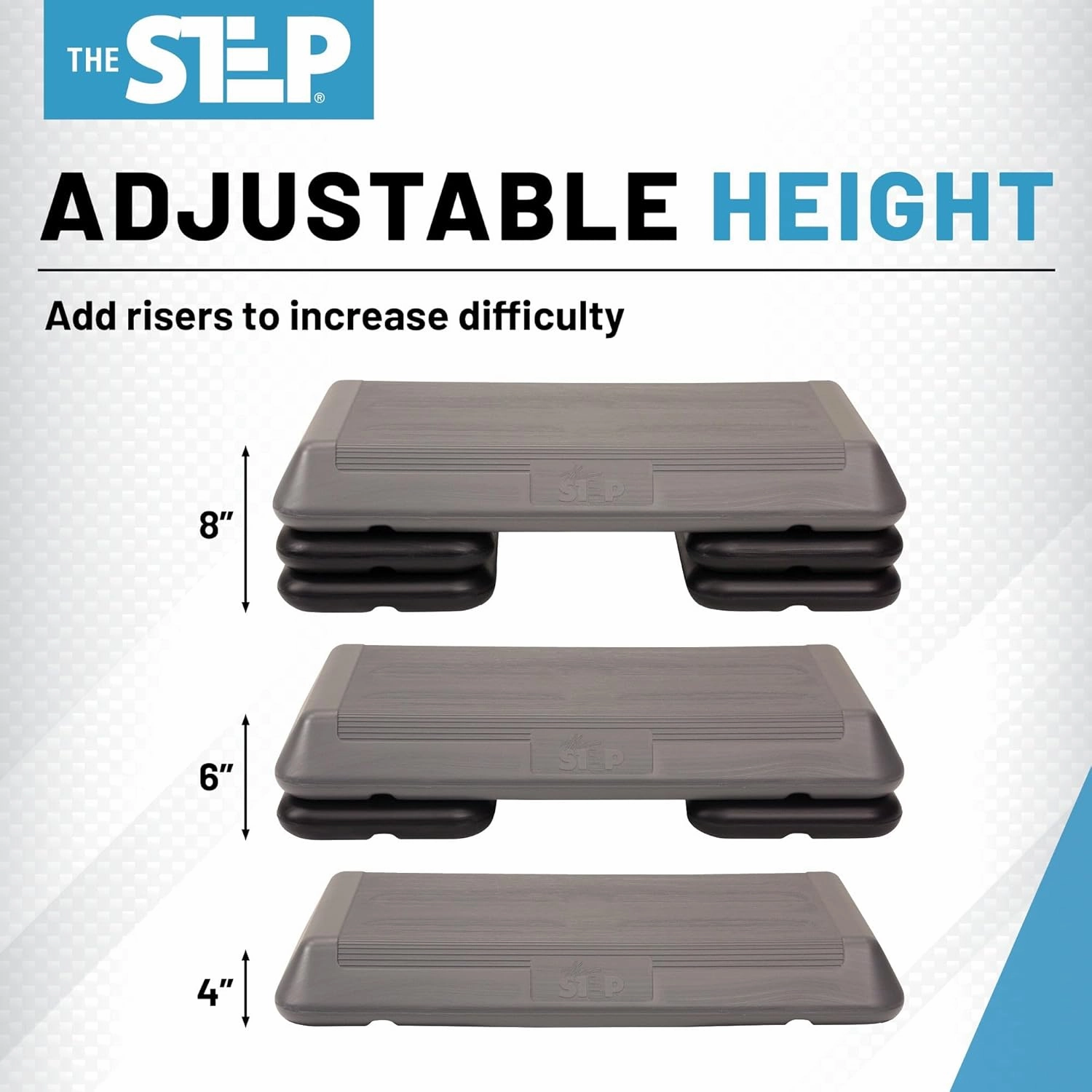 The Step Circuit Size Aerobic Platform, Circuit Size Steppers for Exercise with Risers for Adjustable Home Workout, Stair Stepper for Exercise and Home Gym
