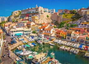 The Vallon des Auffes Fishing Haven Small Old Houses Marseilles France Puzzle for Adults and Teens 500 Pieces Jigsaw Puzzle for Home Decoration Toys and Games,25ja20paA41