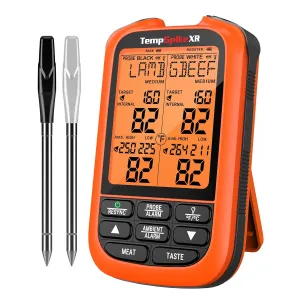 ThermoPro TempSpike 1000FT Wireless Meat Thermometer Digital with 2 Upgraded Ultra-Thin Probe, Kitchen Food Thermometer for Cooking/Oven/Smoker/Rotisserie/Stove/BBQ Grill, Fathers Day Gift