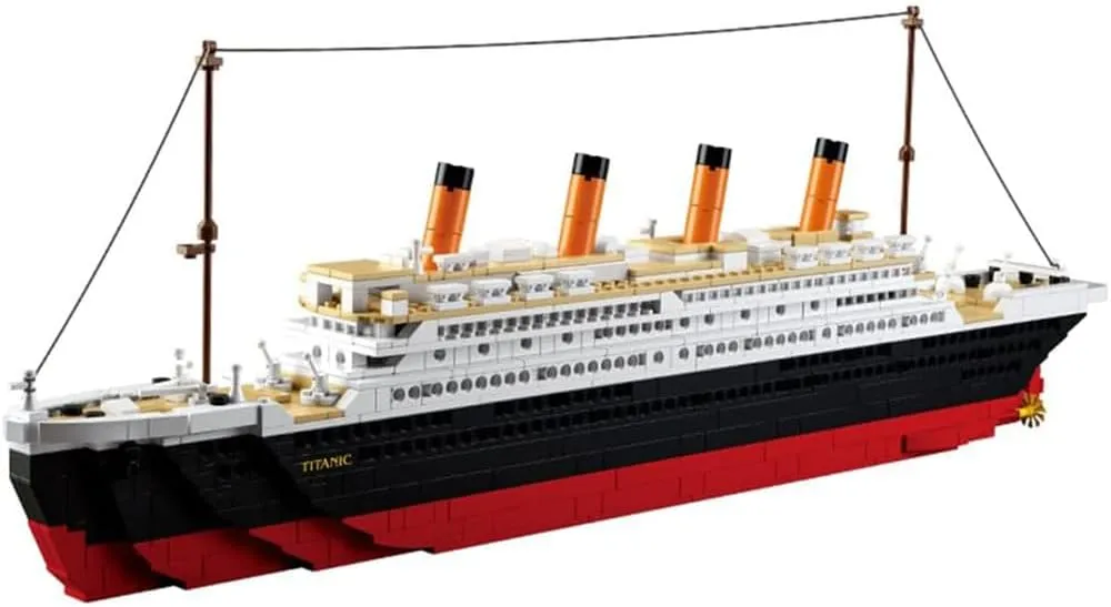 Titanic Ship Model Building Block Set, 3D Puzzle Sets DIY Educational Toys, Building Bricks Toys for Titanic Blocks, Ideal Gift for Kids & Adults 1021 Pieces Block Model Kit
