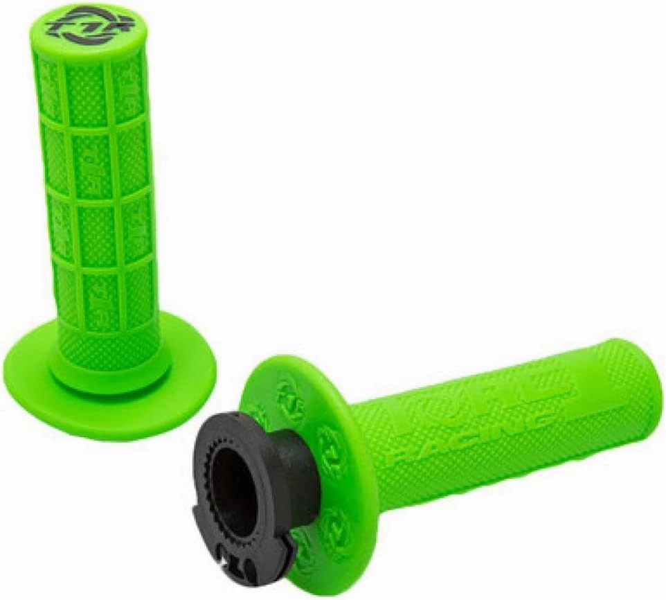 TORC1 Racing Defy Lock On MX Grips Green for Kawasaki KLX110L 2010-2018
