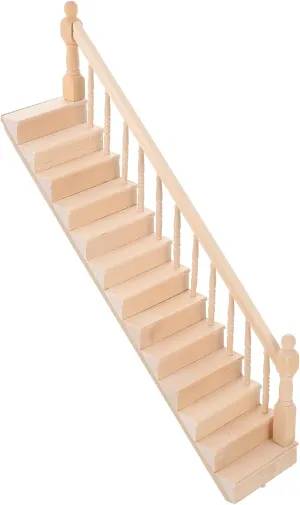 Toyvian Doll House Stair Railing Mini Kit Wooden Playpen Miniature Furniture Model Dollhouse Supplies Accessories