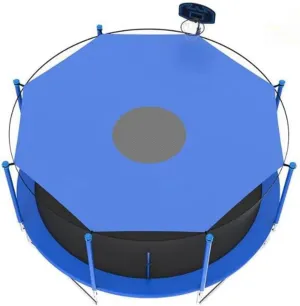 Trampoline Sunshade, Trampoline Shade Cover Sun Protection, Trampoline Tent Cover Anti-Uv Dust Proof Tear Resistant,10ft 8 Poles