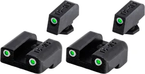 TruGlo Tritium Glow in The Dark Compact Pistol Optic with Transitioning Green and White Dot for Glock 42 and 43 Pistols, Green (2 Pack)