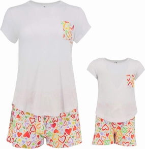 Unique Baby Rainbow Shorts Mommy and Me Outfits Matching Mom Daughter Mothers Day Clothing Shirts Shorts Set