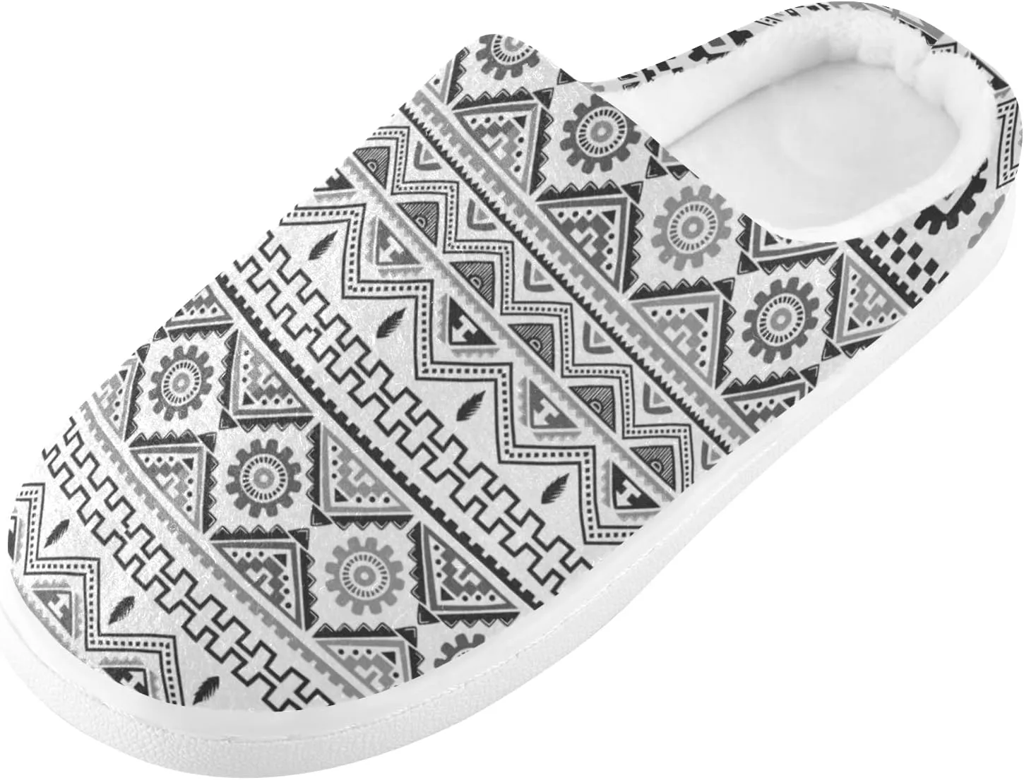 Unisex Memory Foam House Slippers Non-Skid Soft Warm Sole Coral Fleece Slip-on Closed Toe Hand Free Shoes for Bedroom Travel 6-17
