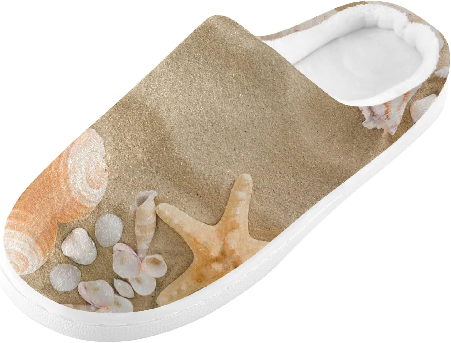 Unisex Memory Foam House Slippers Non-Skid Soft Warm Sole Coral Fleece Slip-on Closed Toe Hand Free Shoes for Bedroom Travel 6-17