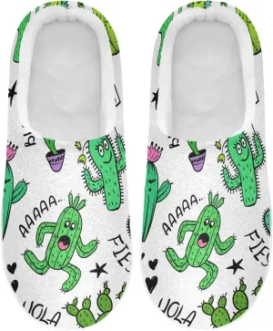 Unisex Memory Foam House Slippers Non-Skid Soft Warm Sole Coral Fleece Slip-on Closed Toe Hand Free Shoes for Bedroom Travel 6-17