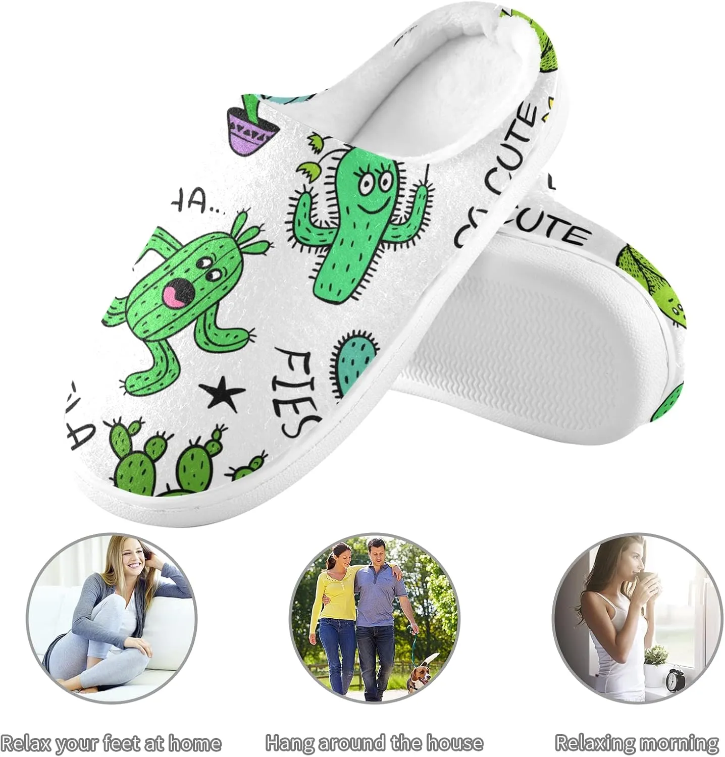 Unisex Memory Foam House Slippers Non-Skid Soft Warm Sole Coral Fleece Slip-on Closed Toe Hand Free Shoes for Bedroom Travel 6-17