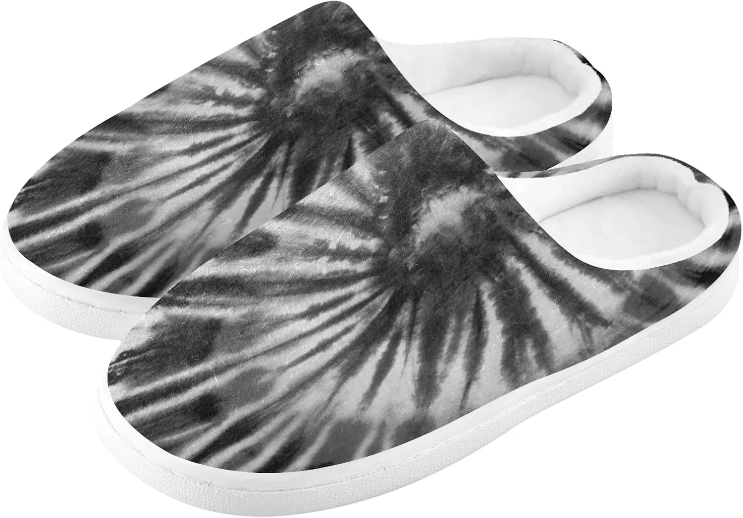 Unisex Memory Foam House Slippers Non-Skid Soft Warm Sole Coral Fleece Slip-on Closed Toe Hand Free Shoes for Bedroom Travel 6-17