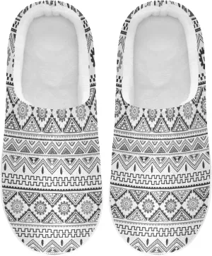 Unisex Memory Foam House Slippers Non-Skid Soft Warm Sole Coral Fleece Slip-on Closed Toe Hand Free Shoes for Bedroom Travel 6-17
