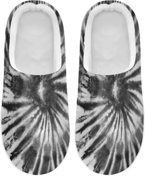 Unisex Memory Foam House Slippers Non-Skid Soft Warm Sole Coral Fleece Slip-on Closed Toe Hand Free Shoes for Bedroom Travel 6-17