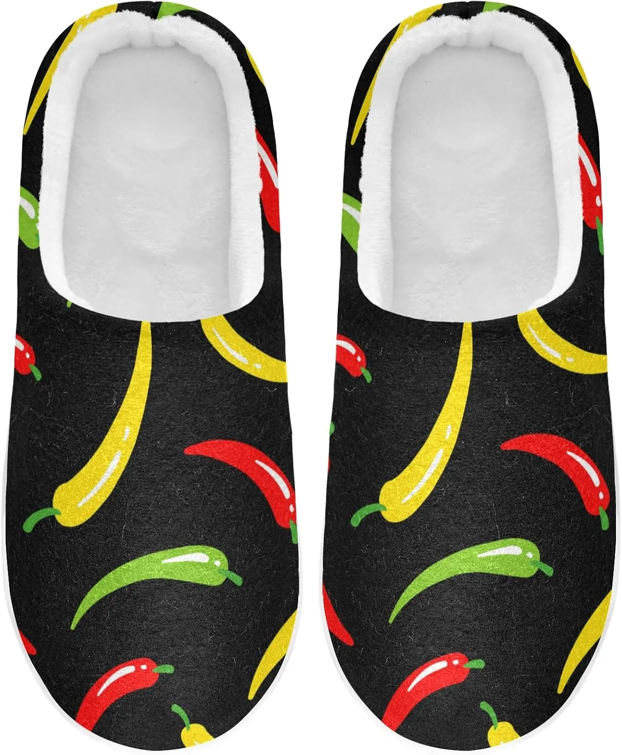 Unisex Memory Foam House Slippers Non-Skid Soft Warm Sole Coral Fleece Slip-on Closed Toe Hand Free Shoes for Bedroom Travel 6-17