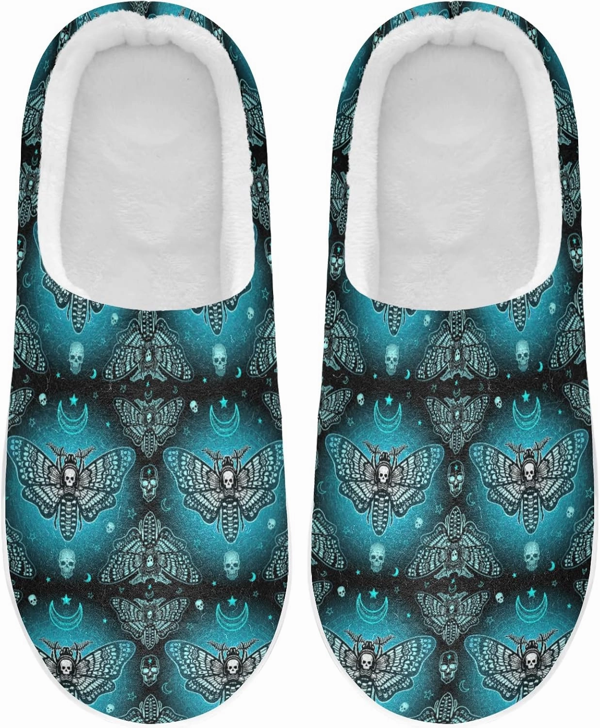 Unisex Memory Foam House Slippers Non-Skid Soft Warm Sole Coral Fleece Slip-on Closed Toe Hand Free Shoes for Bedroom Travel 6-17