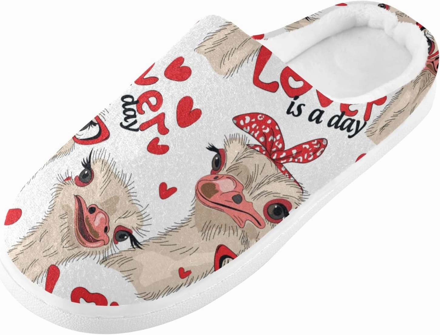 Unisex Memory Foam House Slippers Non-Skid Soft Warm Sole Coral Fleece Slip-on Closed Toe Hand Free Shoes for Bedroom Travel 6-17