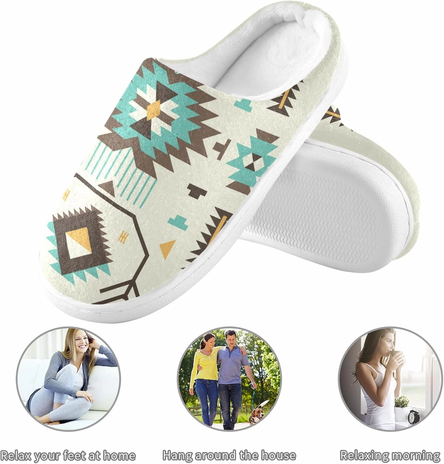 Unisex Memory Foam House Slippers Non-Skid Soft Warm Sole Coral Fleece Slip-on Closed Toe Hand Free Shoes for Bedroom Travel 6-17