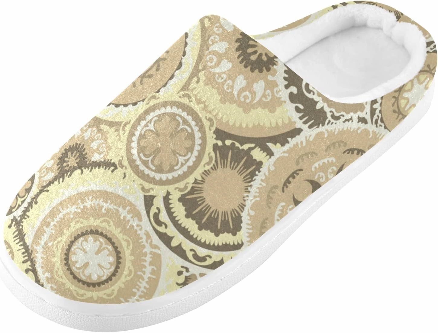 Unisex Memory Foam House Slippers Non-Skid Soft Warm Sole Coral Fleece Slip-on Closed Toe Hand Free Shoes for Bedroom Travel 6-17