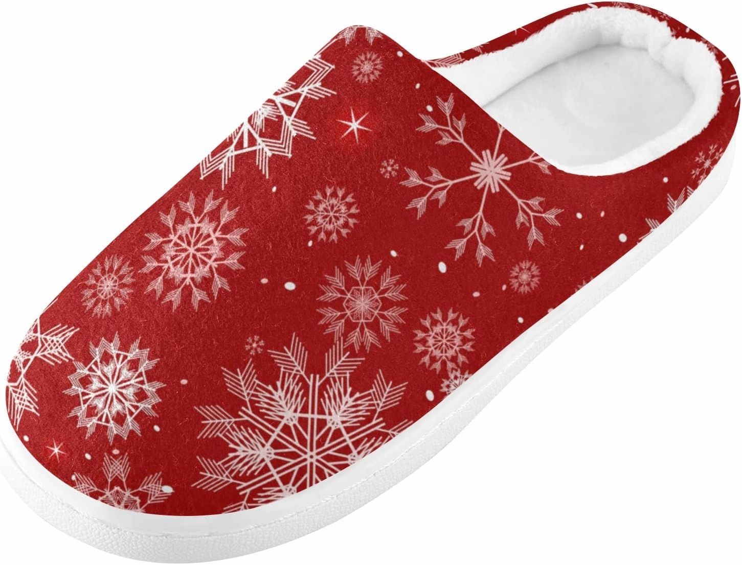 Unisex Memory Foam House Slippers Non-Skid Soft Warm Sole Coral Fleece Slip-on Closed Toe Hand Free Shoes for Bedroom Travel 6-17