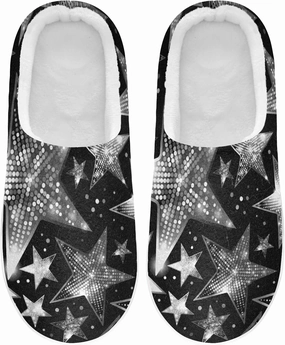Unisex Memory Foam House Slippers Non-Skid Soft Warm Sole Coral Fleece Slip-on Closed Toe Hand Free Shoes for Bedroom Travel 6-17