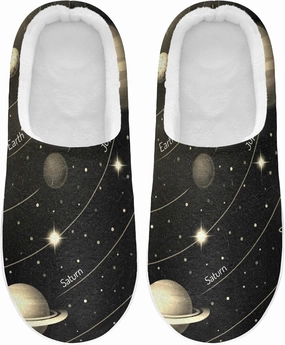 Unisex Memory Foam House Slippers Non-Skid Soft Warm Sole Coral Fleece Slip-on Closed Toe Hand Free Shoes for Bedroom Travel 6-17