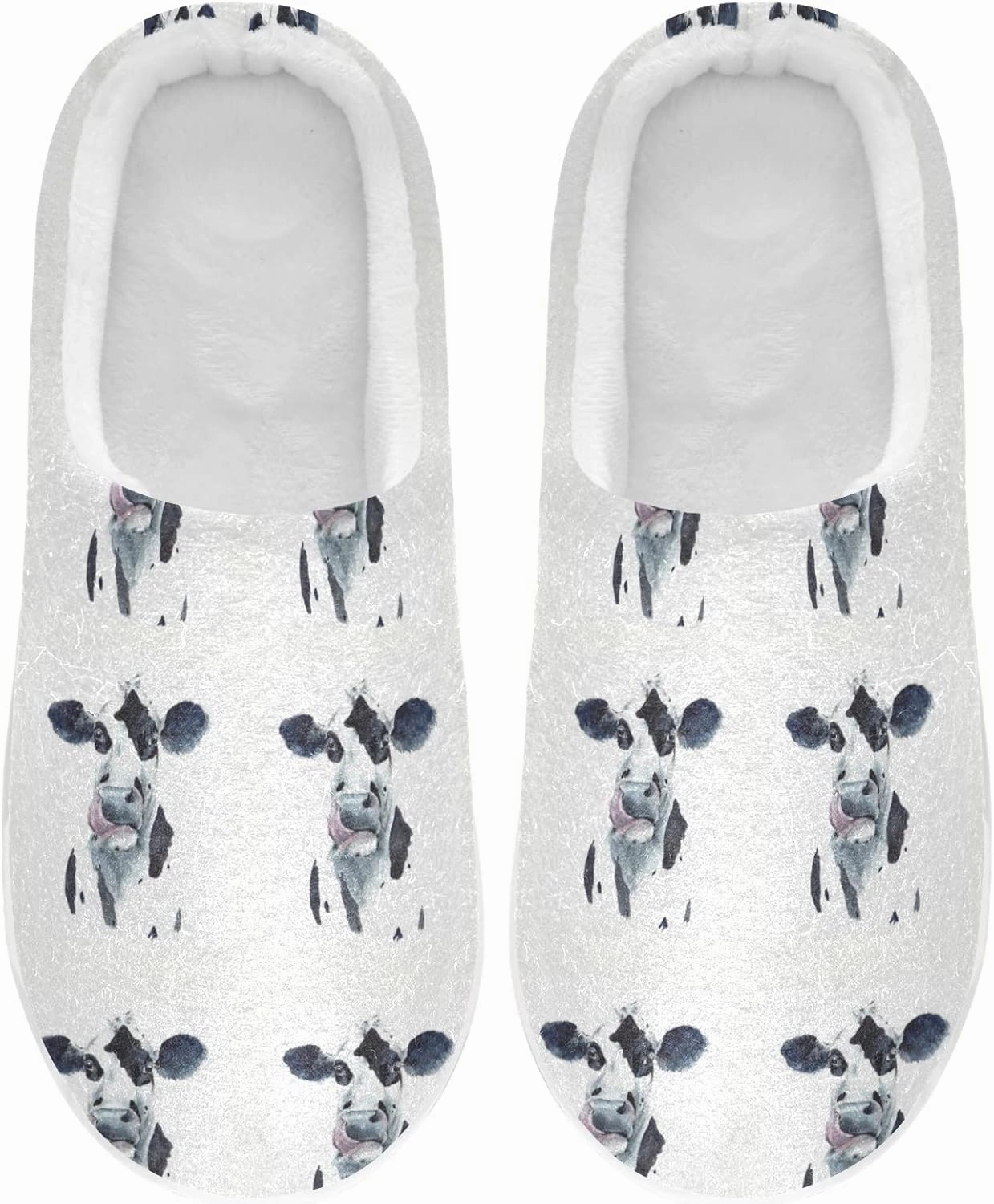 Unisex Memory Foam House Slippers Non-Skid Soft Warm Sole Coral Fleece Slip-on Closed Toe Hand Free Shoes for Bedroom Travel 6-17