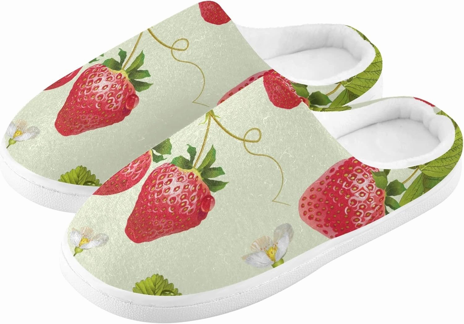 Unisex Memory Foam House Slippers Non-Skid Soft Warm Sole Coral Fleece Slip-on Closed Toe Hand Free Shoes for Bedroom Travel 6-17