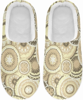 Unisex Memory Foam House Slippers Non-Skid Soft Warm Sole Coral Fleece Slip-on Closed Toe Hand Free Shoes for Bedroom Travel 6-17
