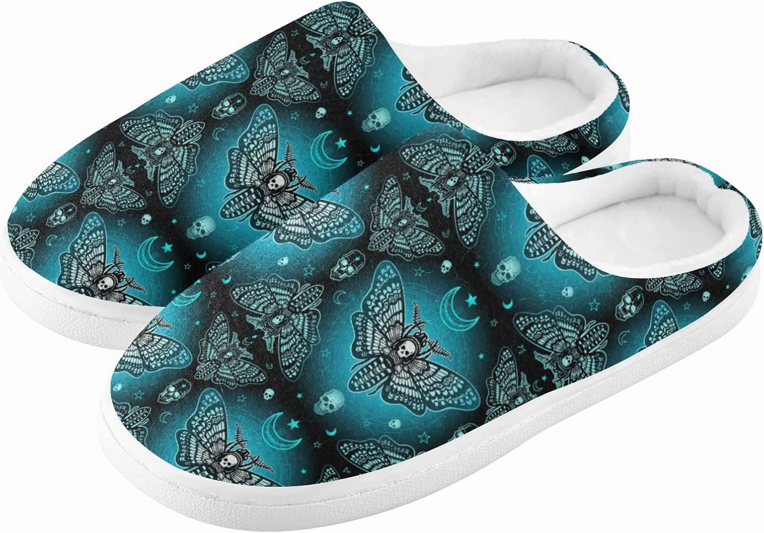Unisex Memory Foam House Slippers Non-Skid Soft Warm Sole Coral Fleece Slip-on Closed Toe Hand Free Shoes for Bedroom Travel 6-17