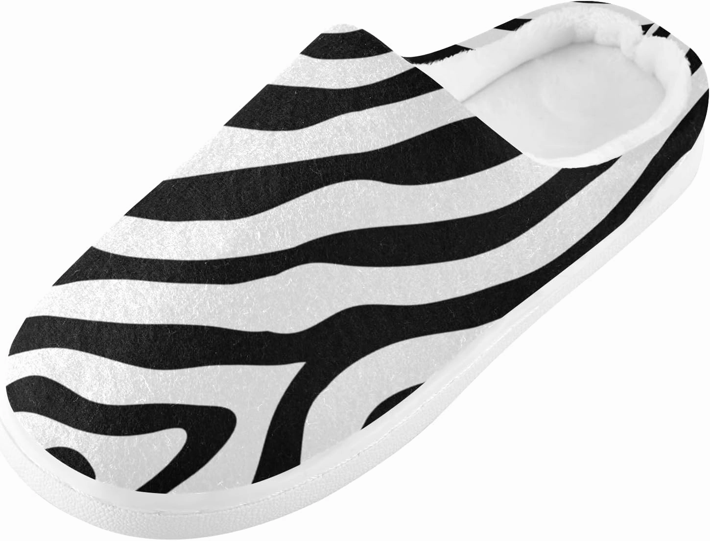 Unisex Memory Foam House Slippers Non-Skid Soft Warm Sole Coral Fleece Slip-on Closed Toe Hand Free Shoes for Bedroom Travel 6-17