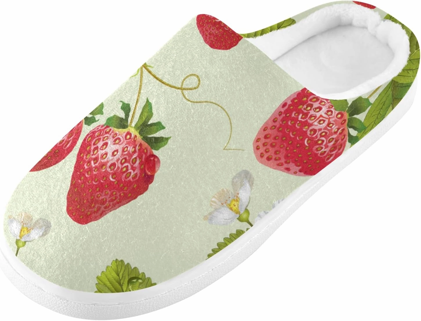 Unisex Memory Foam House Slippers Non-Skid Soft Warm Sole Coral Fleece Slip-on Closed Toe Hand Free Shoes for Bedroom Travel 6-17