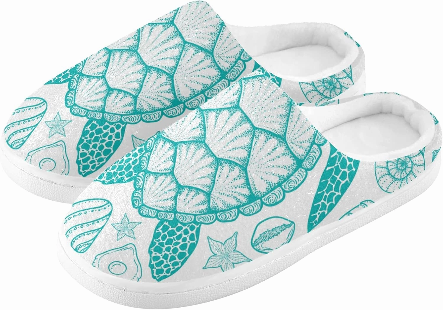 Unisex Memory Foam House Slippers Non-Skid Soft Warm Sole Coral Fleece Slip-on Closed Toe Hand Free Shoes for Bedroom Travel 6-17