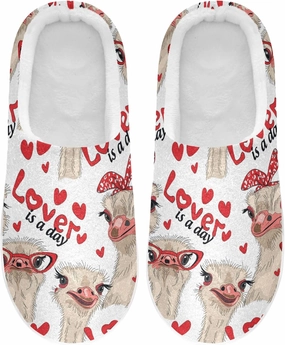Unisex Memory Foam House Slippers Non-Skid Soft Warm Sole Coral Fleece Slip-on Closed Toe Hand Free Shoes for Bedroom Travel 6-17