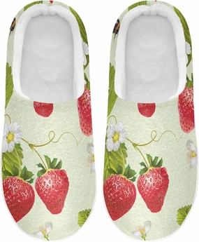 Unisex Memory Foam House Slippers Non-Skid Soft Warm Sole Coral Fleece Slip-on Closed Toe Hand Free Shoes for Bedroom Travel 6-17