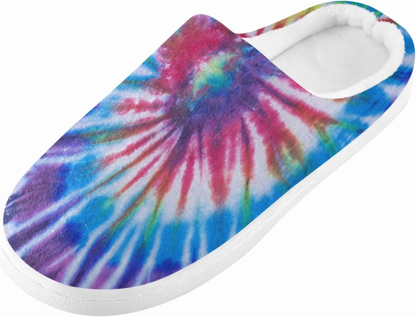 Unisex Memory Foam House Slippers Non-Skid Soft Warm Sole Coral Fleece Slip-on Closed Toe Hand Free Shoes for Bedroom Travel 6-17
