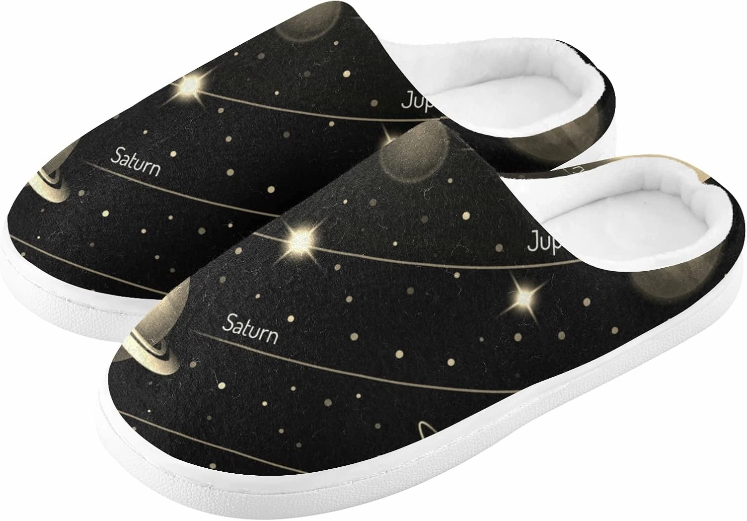 Unisex Memory Foam House Slippers Non-Skid Soft Warm Sole Coral Fleece Slip-on Closed Toe Hand Free Shoes for Bedroom Travel 6-17