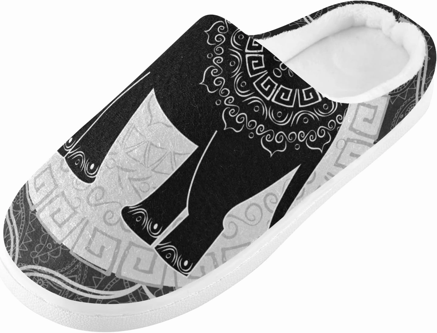 Unisex Memory Foam House Slippers Non-Skid Soft Warm Sole Coral Fleece Slip-on Closed Toe Hand Free Shoes for Bedroom Travel 6-17