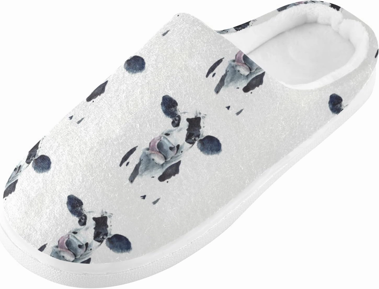Unisex Memory Foam House Slippers Non-Skid Soft Warm Sole Coral Fleece Slip-on Closed Toe Hand Free Shoes for Bedroom Travel 6-17