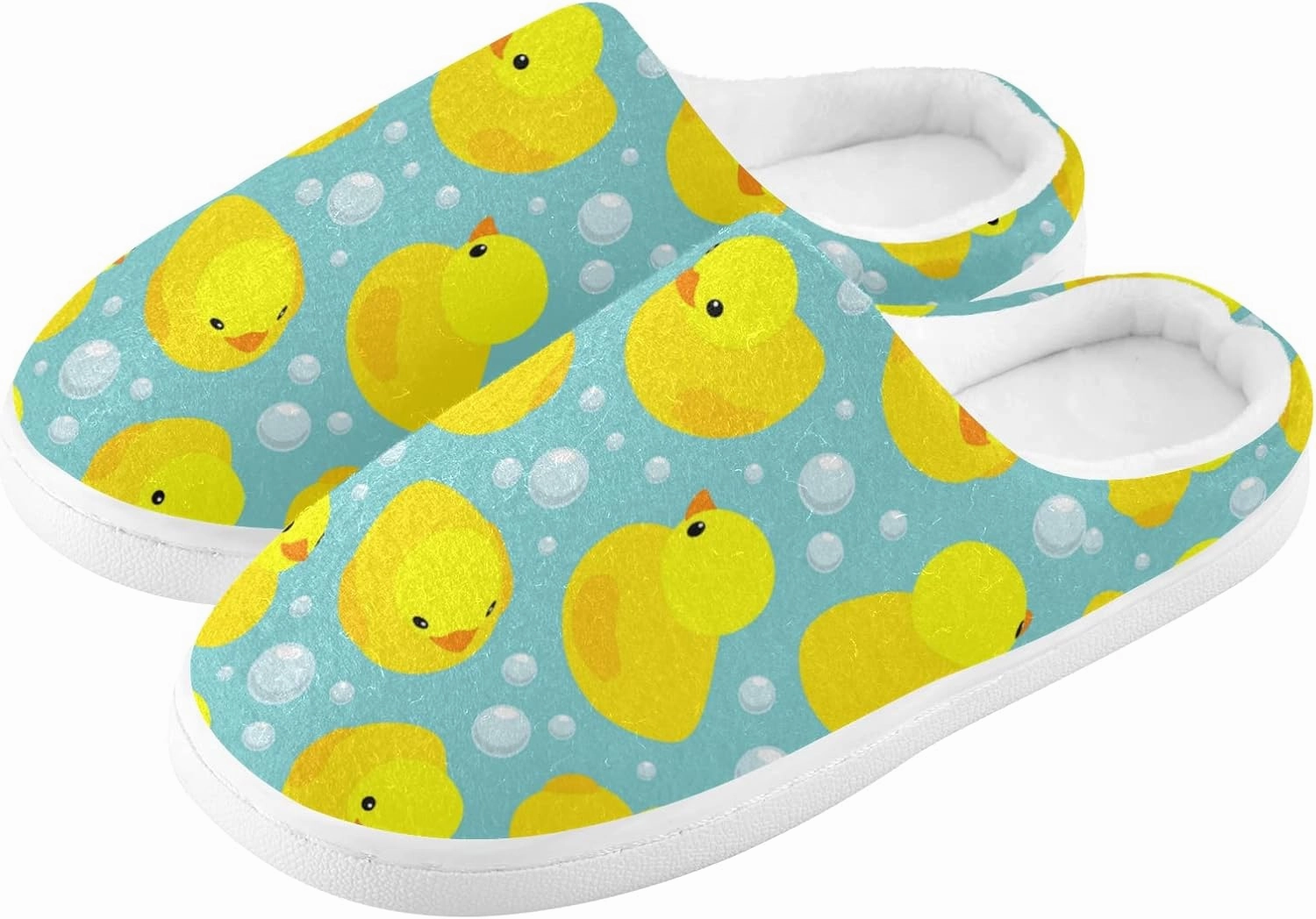 Unisex Memory Foam House Slippers Non-Skid Soft Warm Sole Coral Fleece Slip-on Closed Toe Hand Free Shoes for Bedroom Travel 6-17