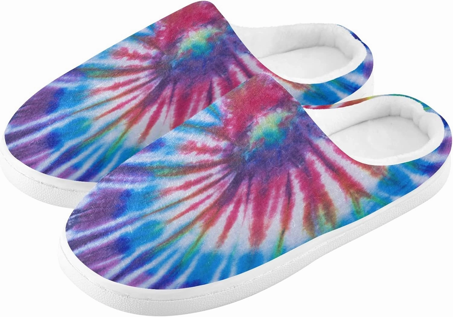 Unisex Memory Foam House Slippers Non-Skid Soft Warm Sole Coral Fleece Slip-on Closed Toe Hand Free Shoes for Bedroom Travel 6-17