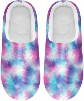 Unisex Memory Foam House Slippers Non-Skid Soft Warm Sole Coral Fleece Slip-on Closed Toe Hand Free Shoes for Bedroom Travel 6-17