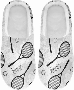 Unisex Memory Foam House Slippers Non-Skid Soft Warm Sole Coral Fleece Slip-on Closed Toe Hand Free Shoes for Bedroom Travel 6-17