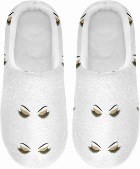 Unisex Memory Foam House Slippers Non-Skid Soft Warm Sole Coral Fleece Slip-on Closed Toe Hand Free Shoes for Bedroom Travel 6-17