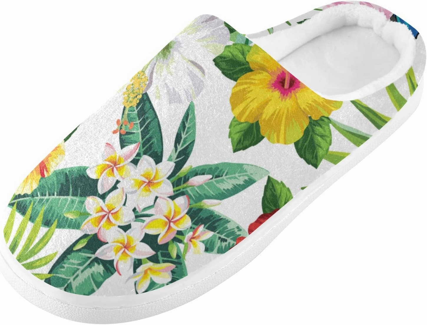 Unisex Memory Foam House Slippers Non-Skid Soft Warm Sole Coral Fleece Slip-on Closed Toe Hand Free Shoes for Bedroom Travel 6-17